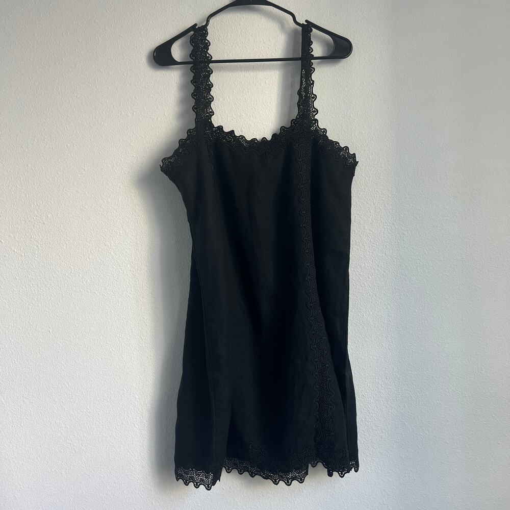 J. Crew Black Lace-Trim Mini Dress - Picture 3 of 11